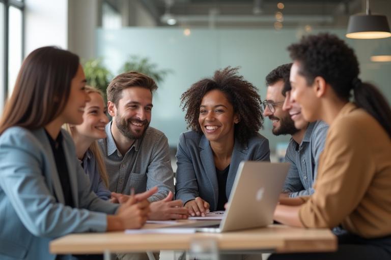 Professional photo of the Career Edge team collaborating in a modern office.